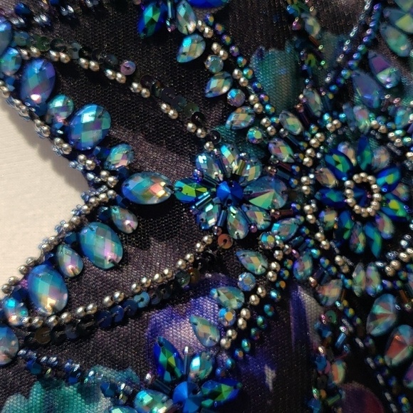 ELLIE Wilde mermaid sparkly sequin beaded prom wedding ball formal dress… - Picture 11 of 17